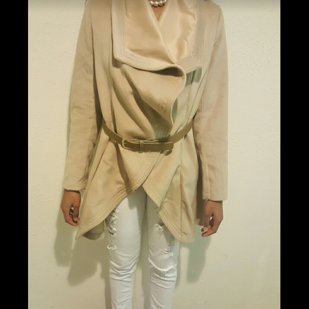 Belted Waterfall Coat