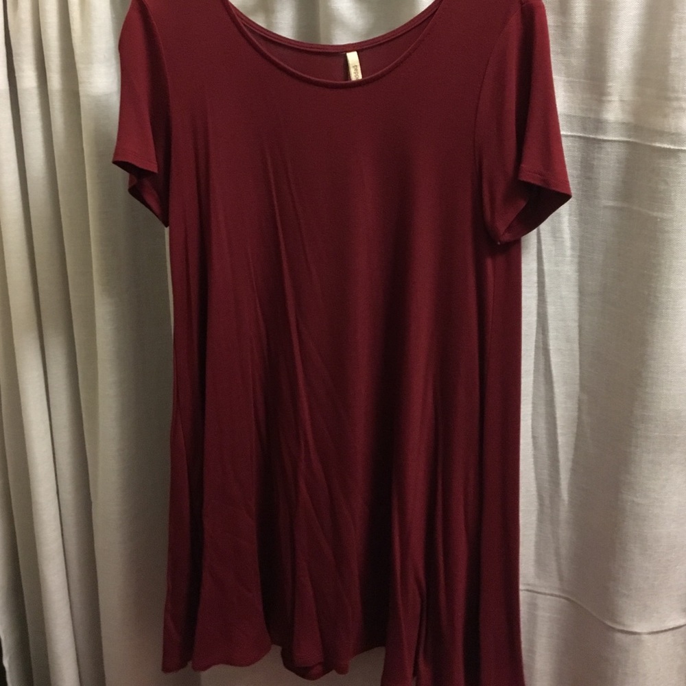 Maroon tshirt dress