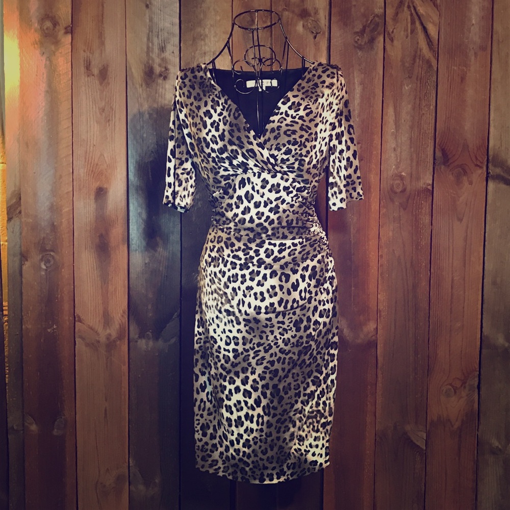Evan Picone animal print dress