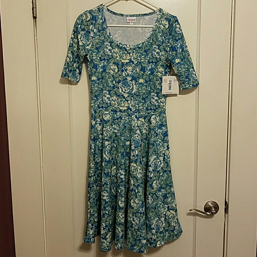 LuLaRoe Blue Floral Nicole S