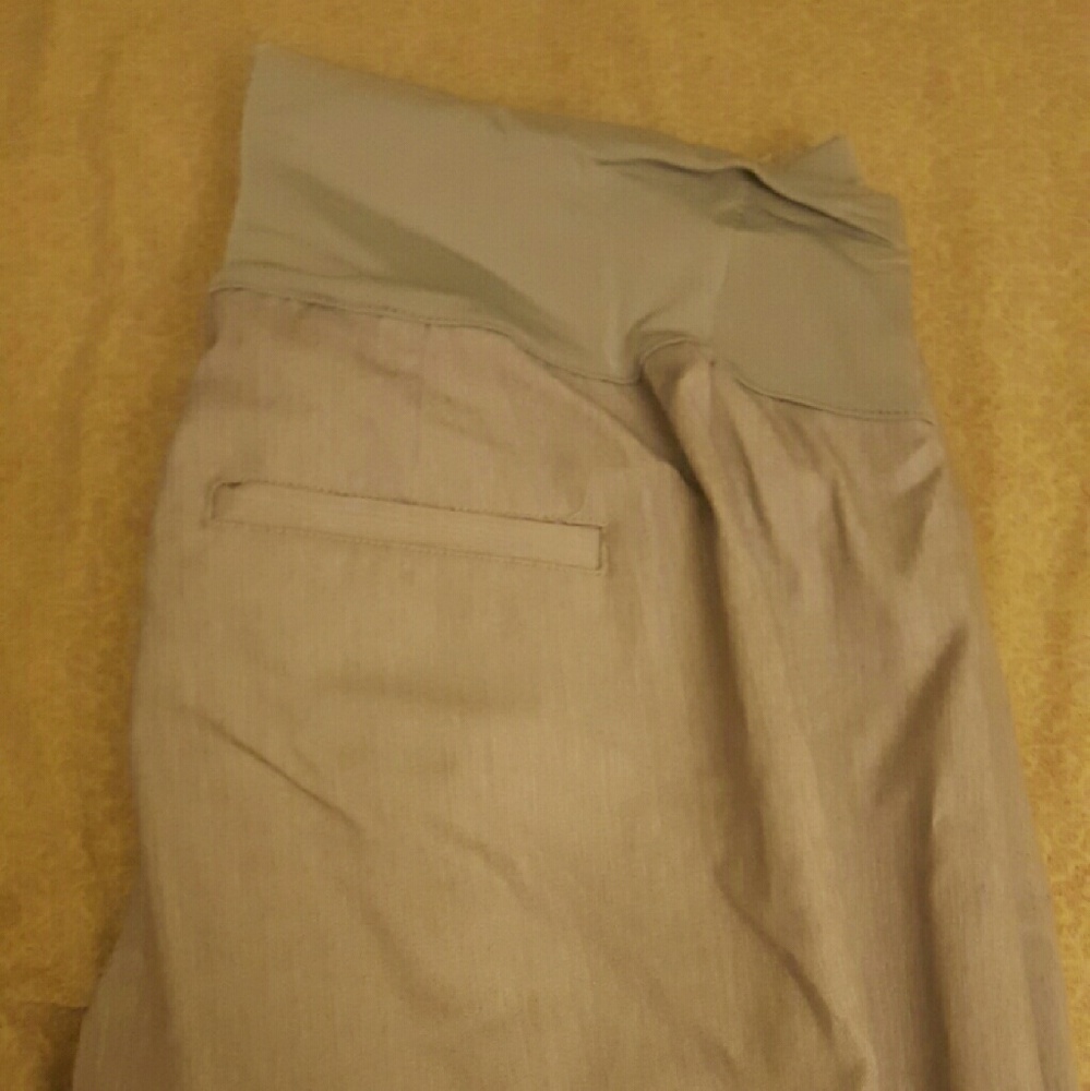 Liz lange maternity light gray dress pants size M