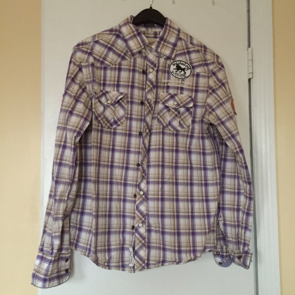 Host Pick JACHS Pearl Snap Plaid Button Down