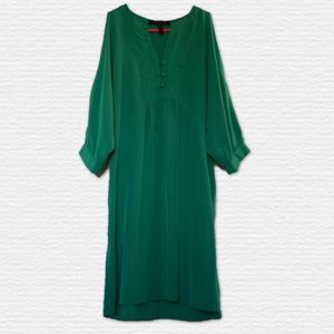 BCBGMAXAZRIA Green Silk Dress