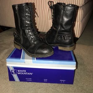 White Mountain Furlough Combat Boots, black size 6
