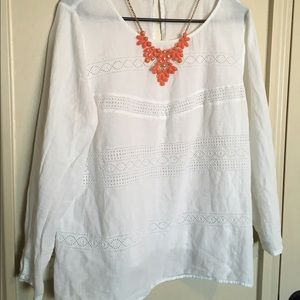 White eyelet blouse