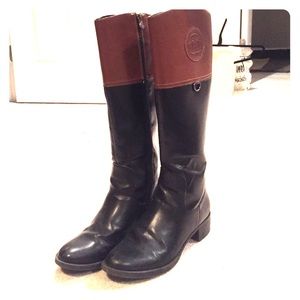 tall brown/black Etienne Aigner boots