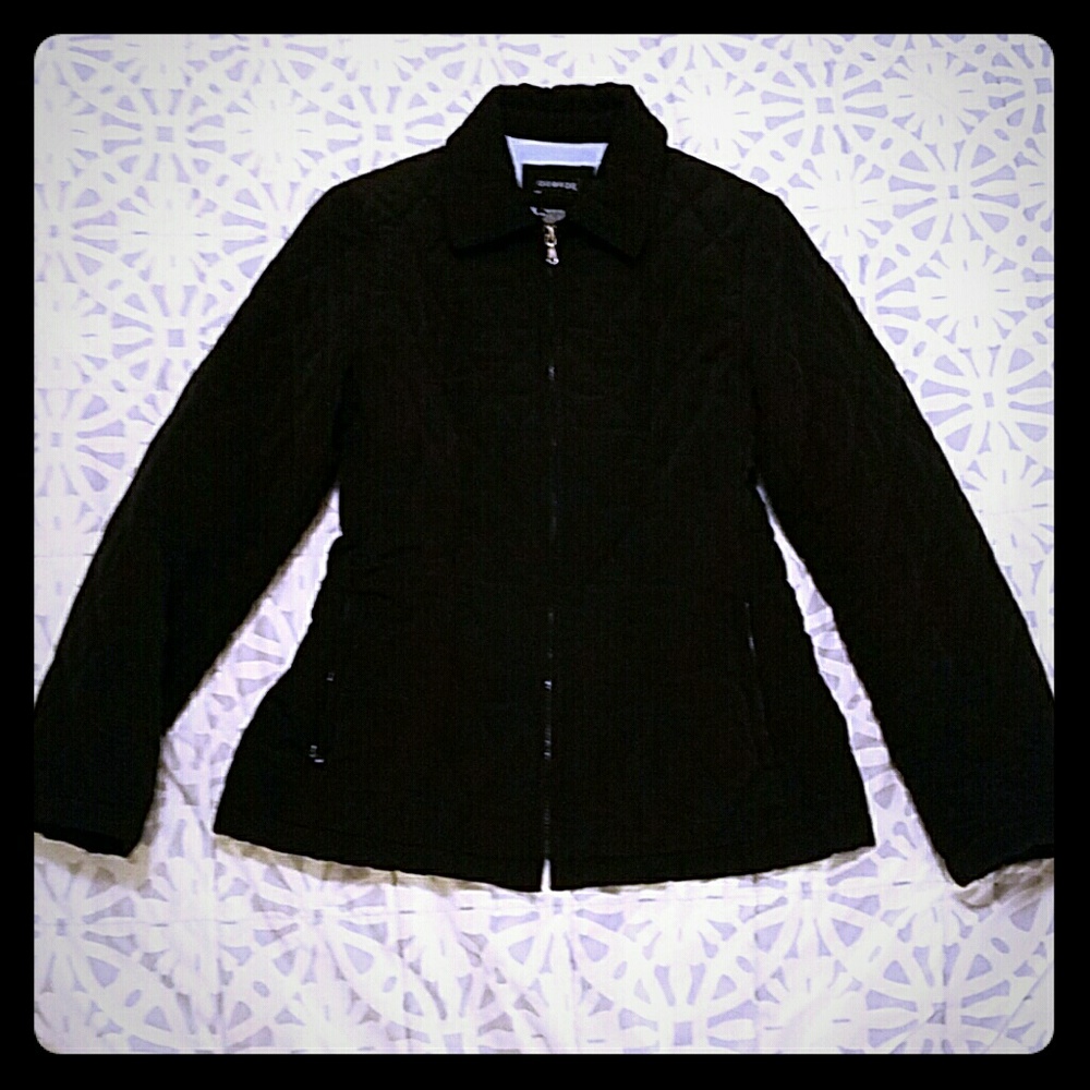Black quilted jacket