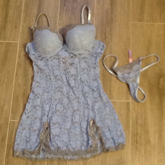 Other - Beautiful French Blue Chemise Lingerie Set 36B