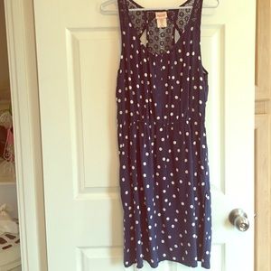 👗 Navy and White Polka Dot
