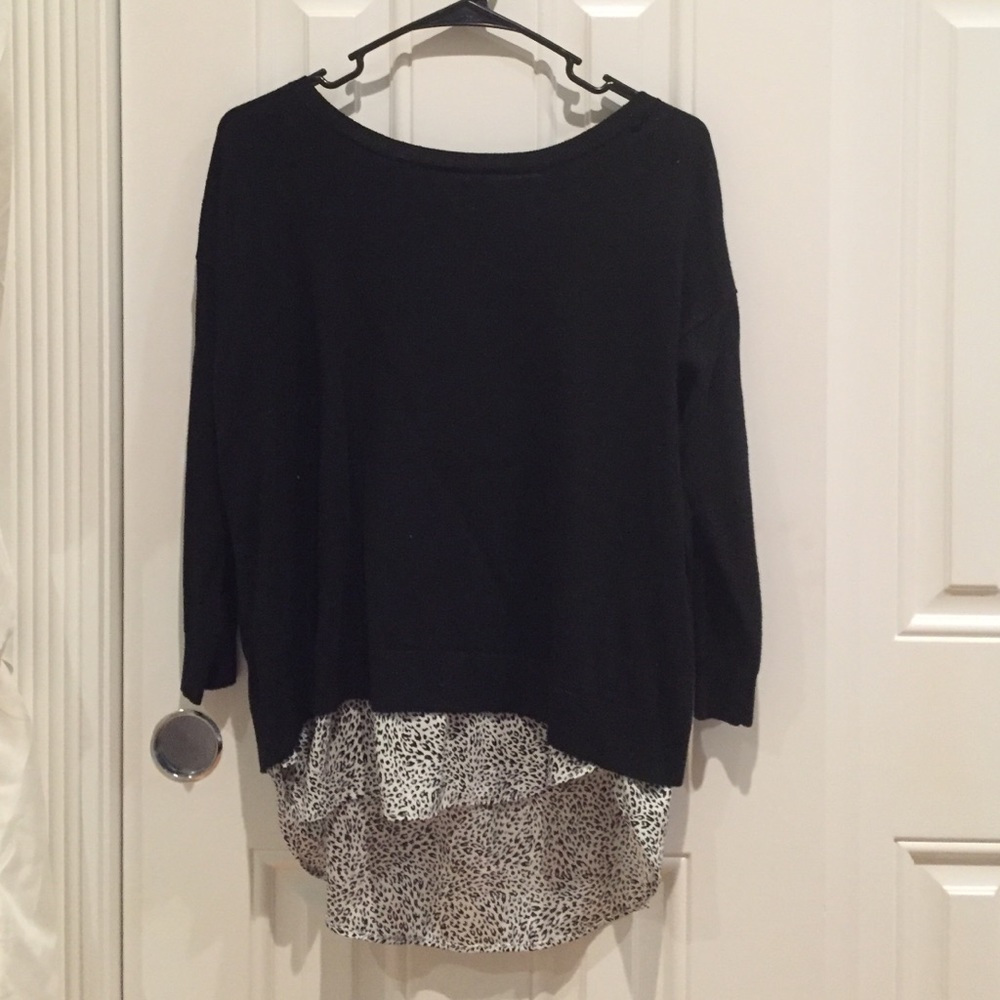 Ann Taylor layered sweater with split back
