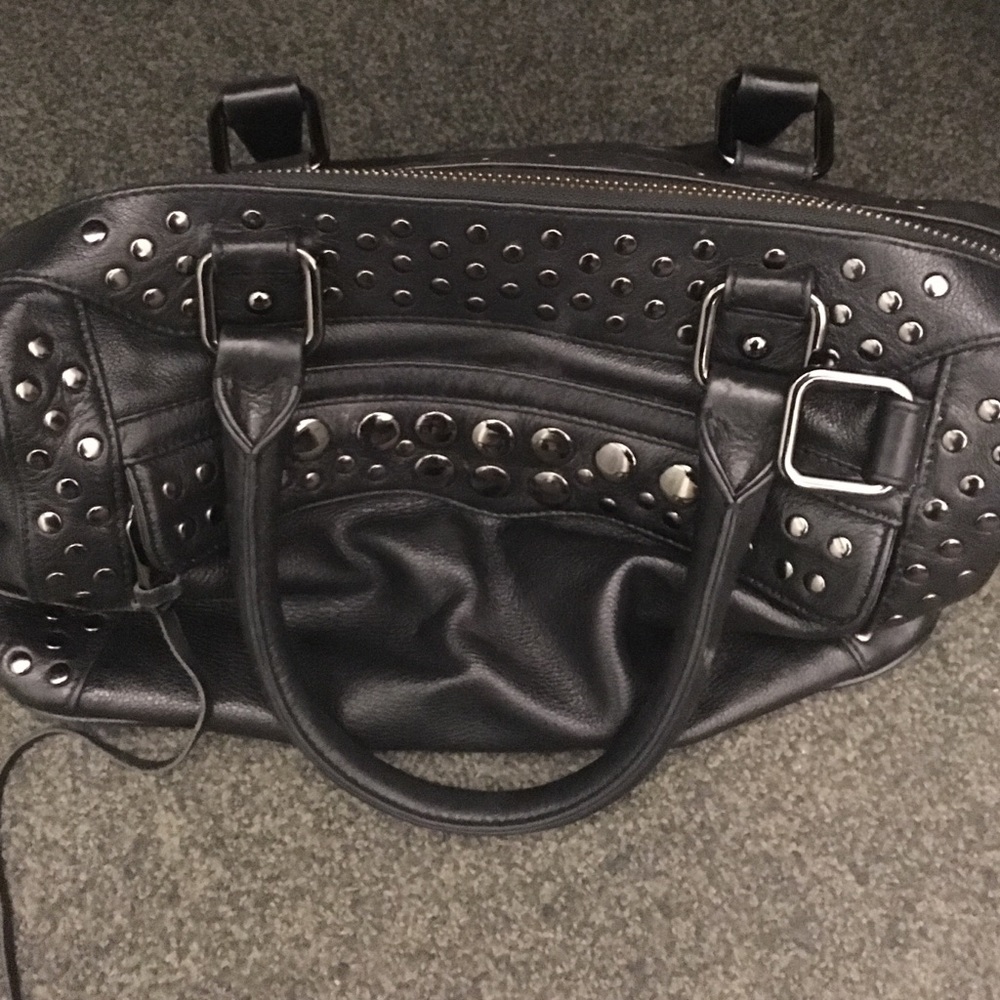 Rebecca Minkoff black studded leather bag