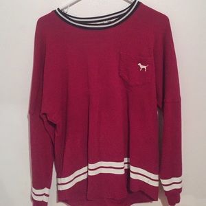 PINK red long sleeve top