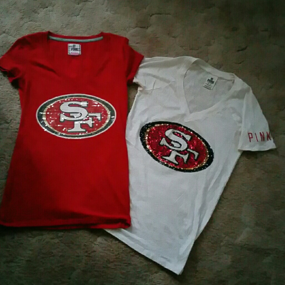 Victoria Secret pink 49ers shirts