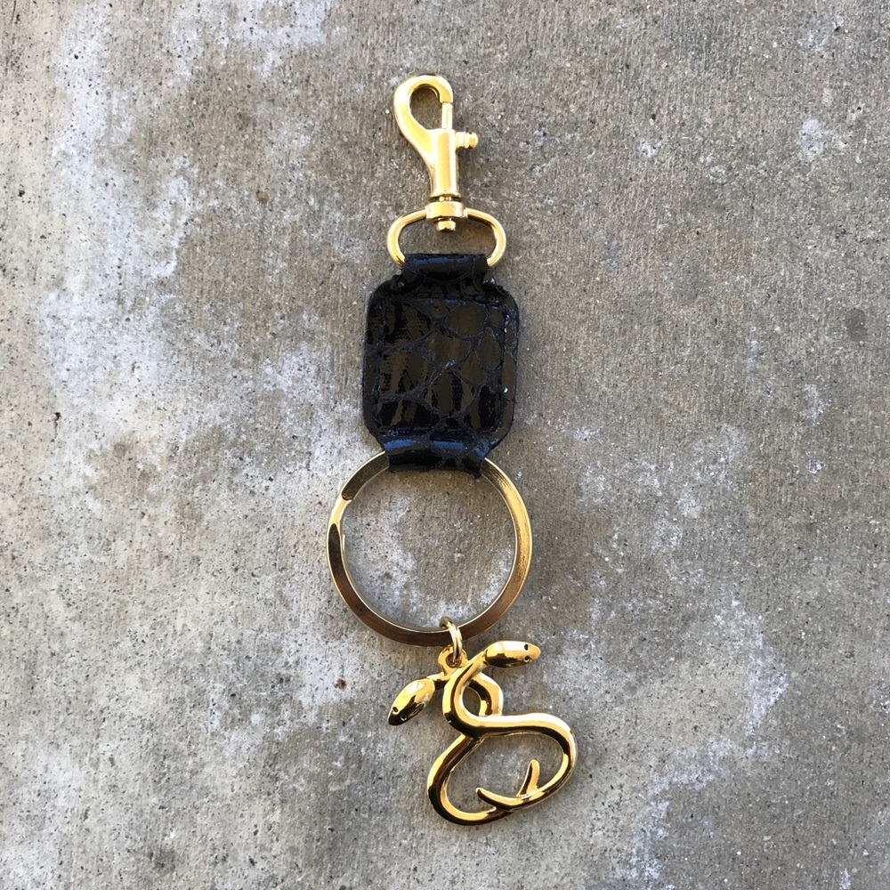 Stussy SS Black Python Key Ring