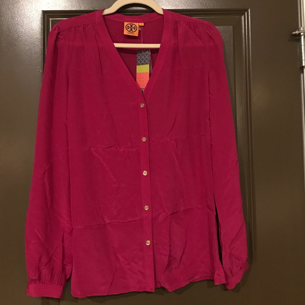 Tory Burch Pink Silk Blouse