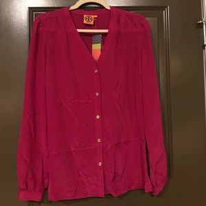 Tory Burch Pink Silk Blouse