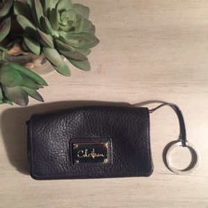 Cole Haan Never Used Black Leather Keychain Wallet