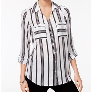 NY collection striped blouse