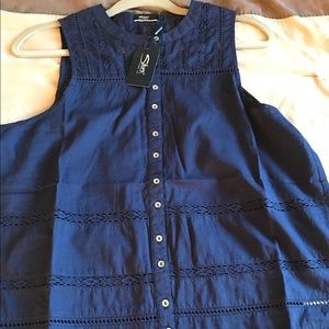 Sleeveless Silver Blouse