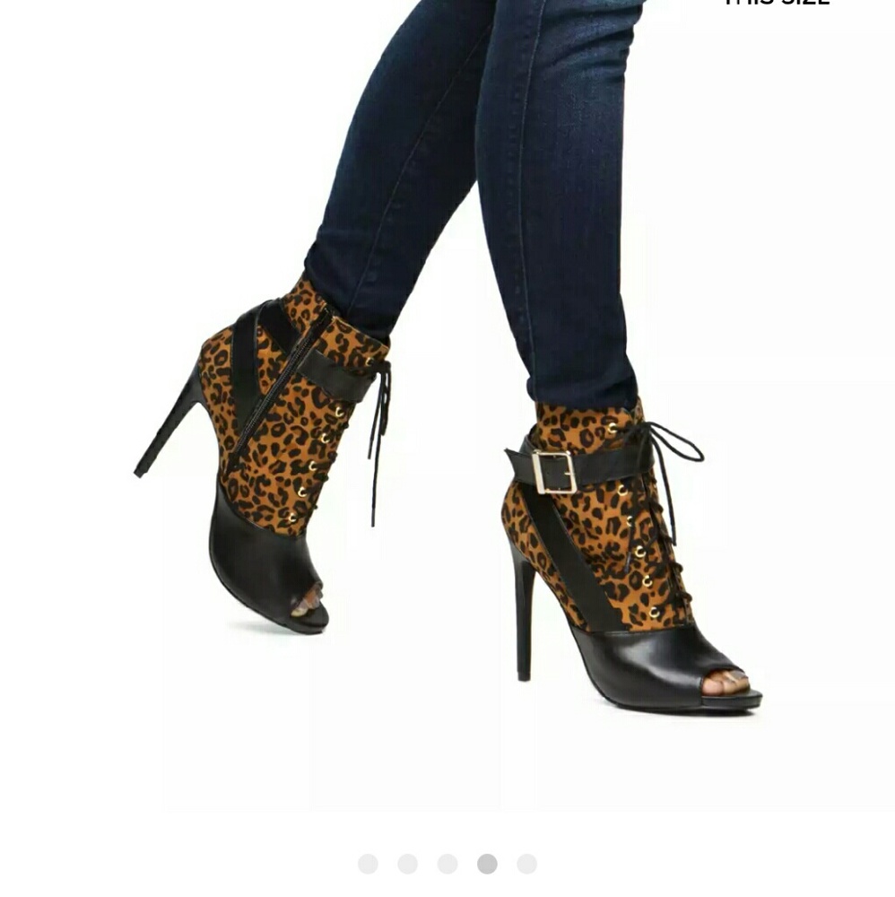 SALE! NEW faux leather, animal print boots