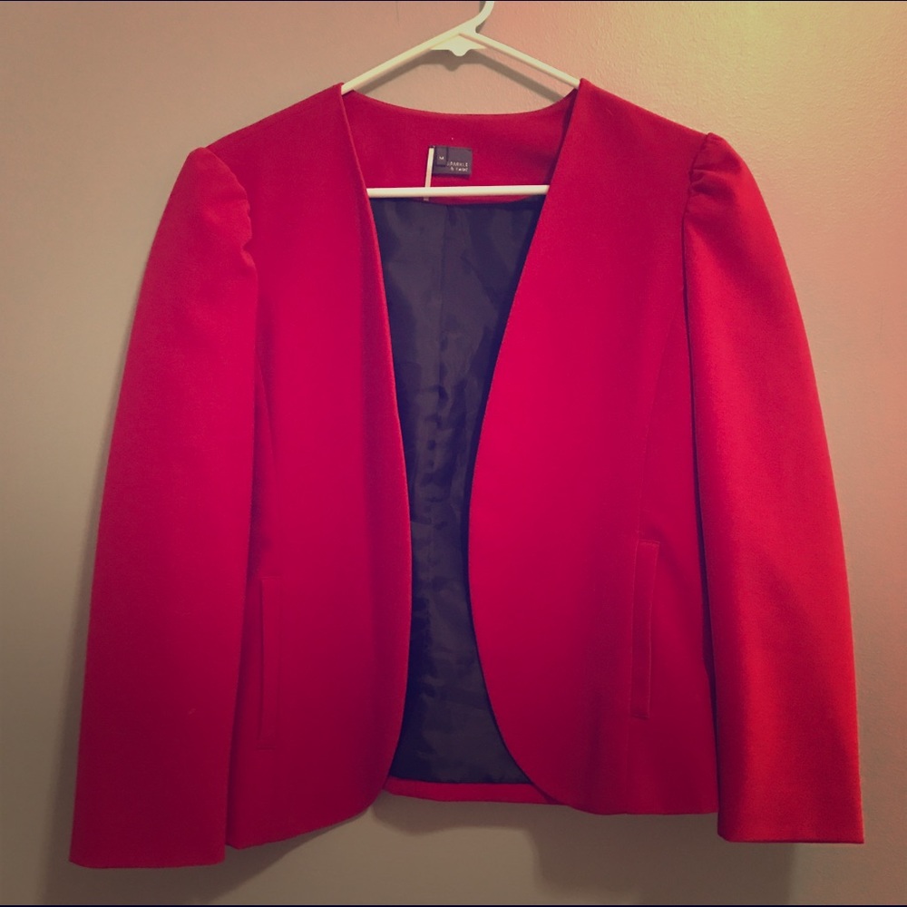 Sparkle and Fade red business blazer