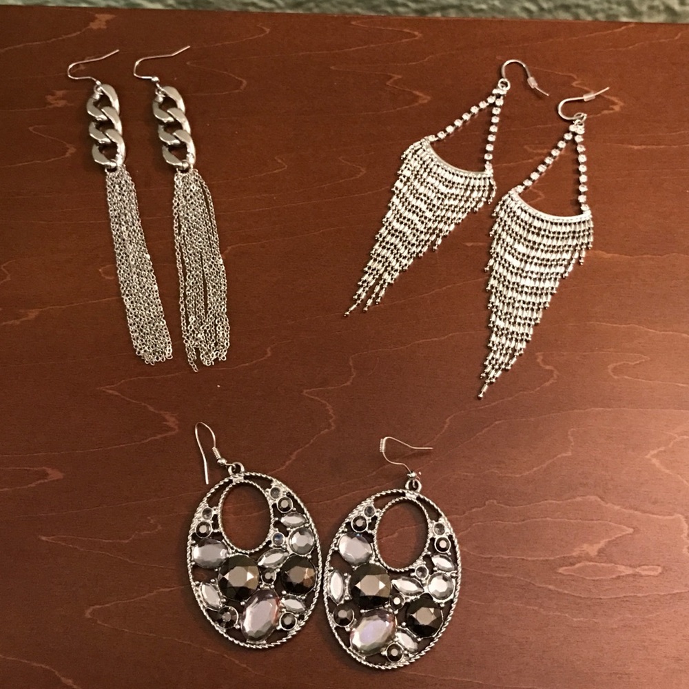Fun silver earring bundle