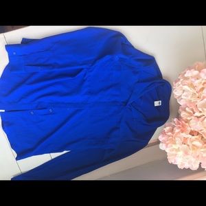 Royal Blue button down blouse