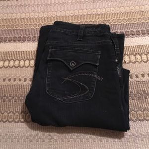 Plus size silver jeans