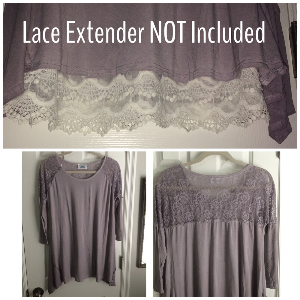 ❣️LAST ONE❣️Lavender & Lace Tunic - Picture 4 of 8