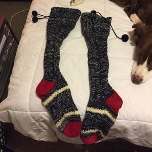 Free people knee high sweater socks