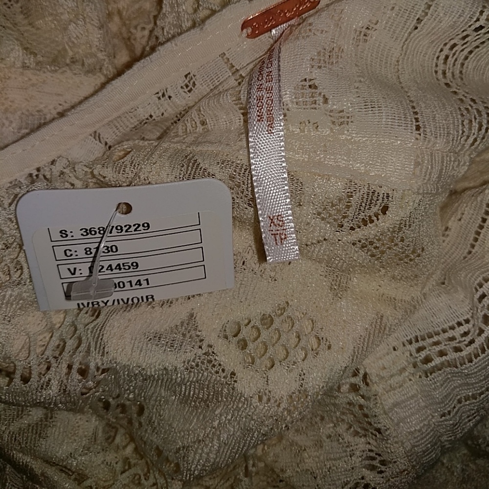 Free People Ivory Lace Mini Dress - Picture 4 of 4