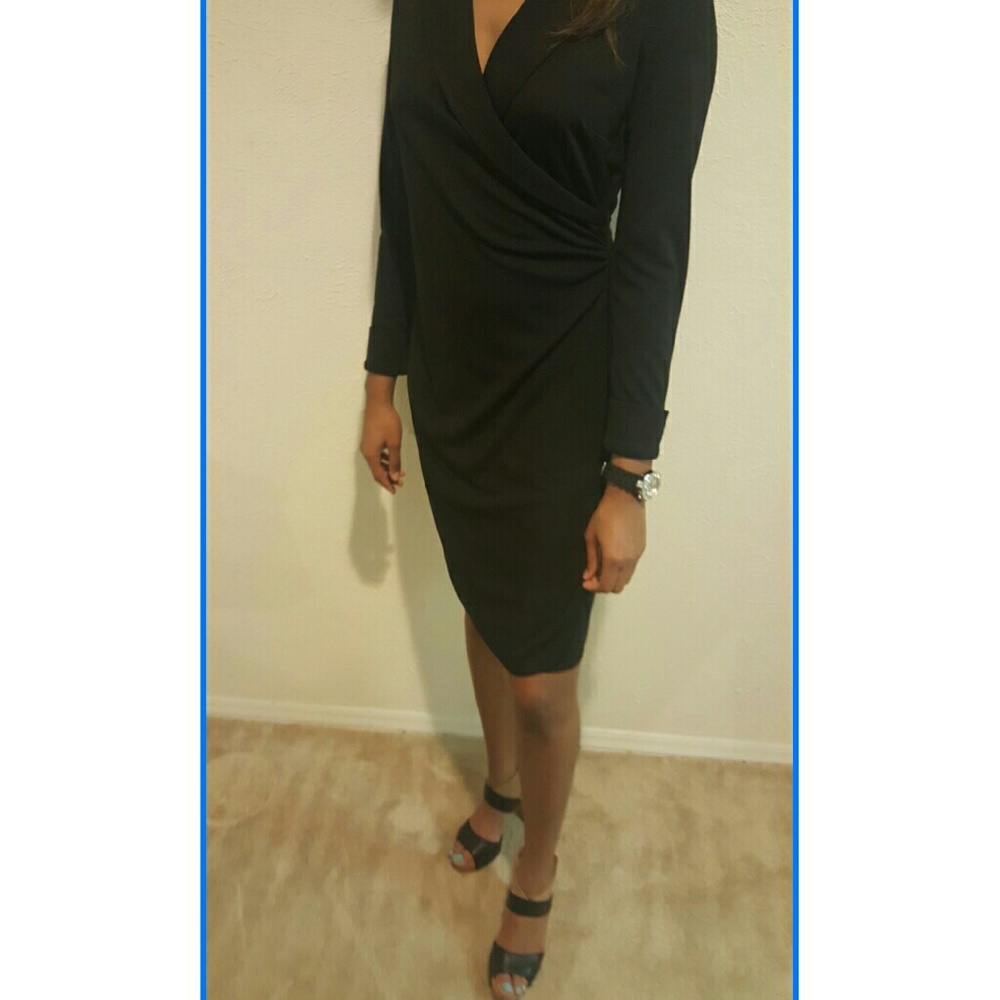 Long Sleeve Wrapped Dress