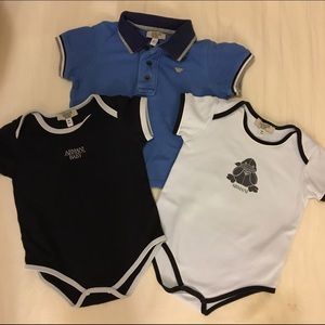 Lot of Armani baby shirt and onesies