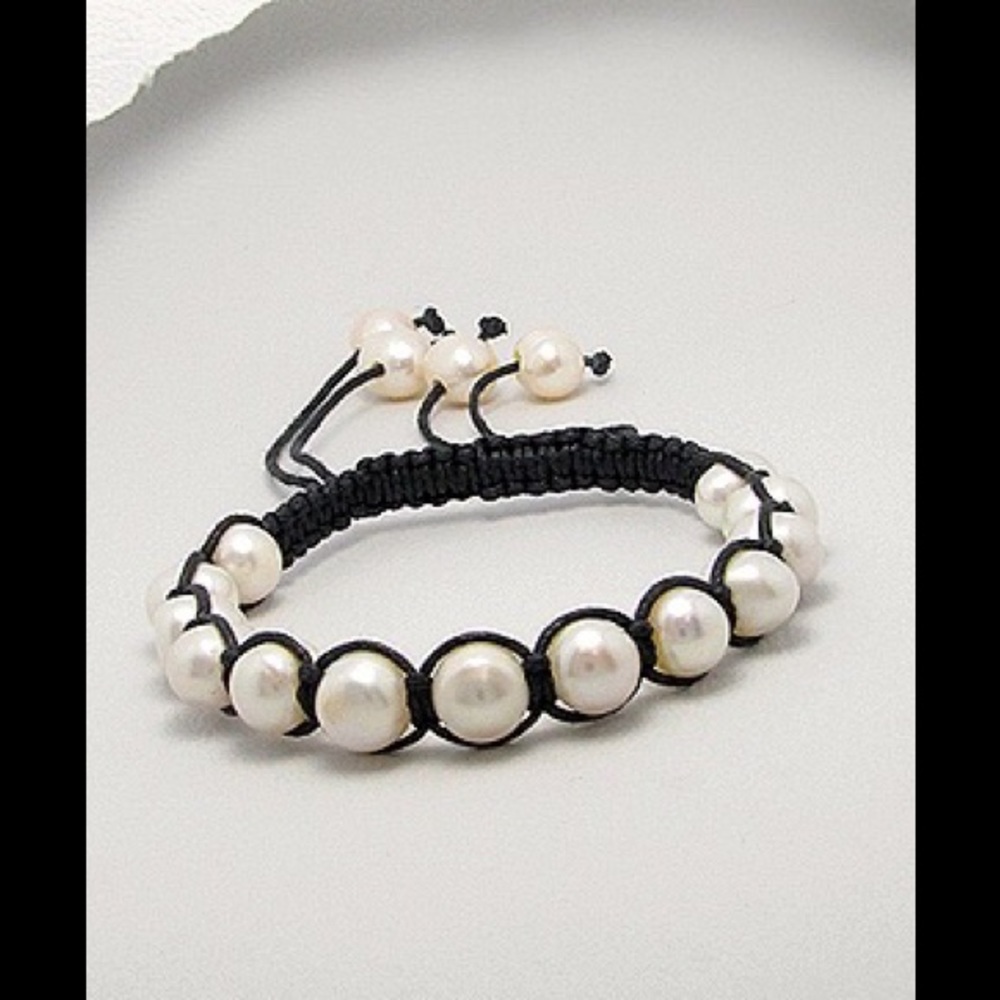SOLD. FW Pearl Cotton Adjustable Bracelet - Picture 1 of 1