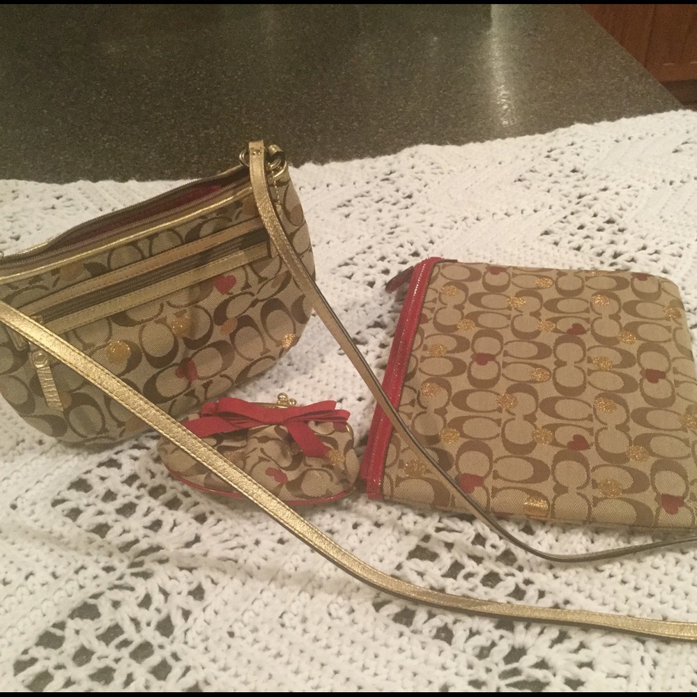 Authentic coach purse,wallet, and tablet cover.