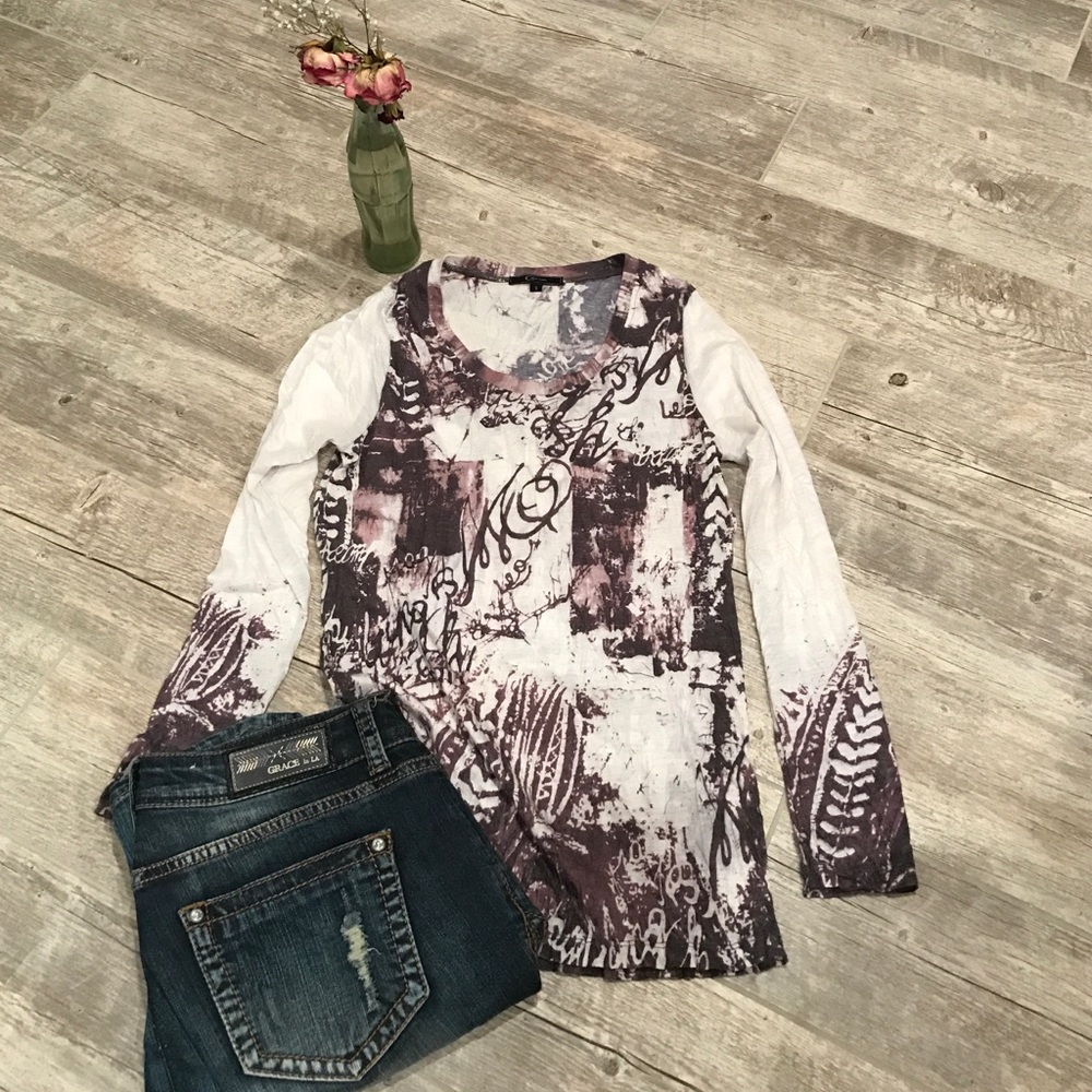 Cute print long sleeve tee