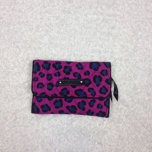 Vera Bradley Purple Leopard Spots Trifold Wallet