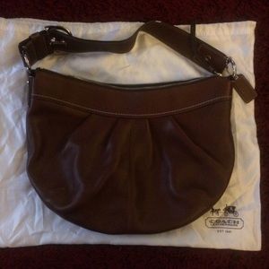 New condition Coach leather hobo purse, cognac