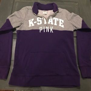 K-state PINK crew neck pullover