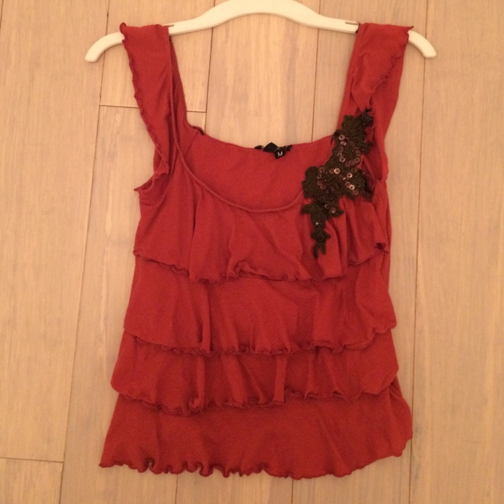 XOXO Ruffle Tank