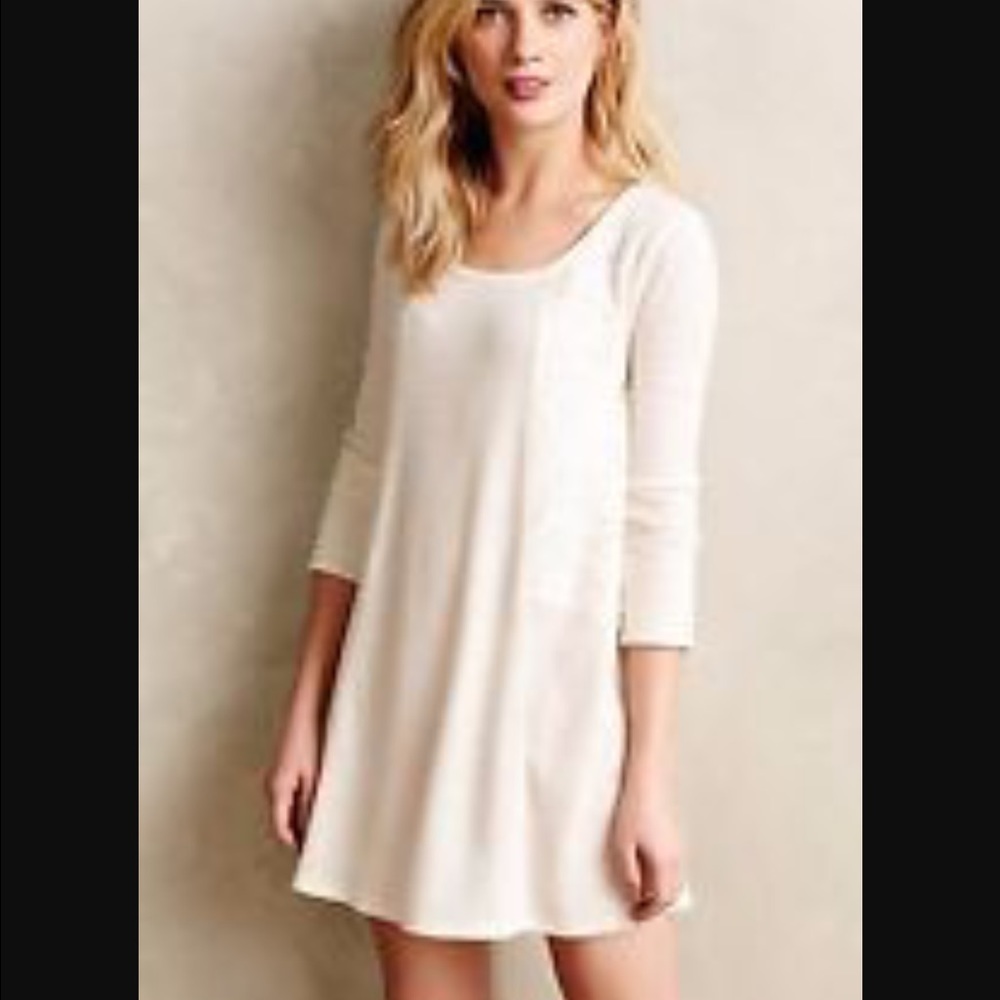 Anthropologie Eloise brand Ivory thermal tunic
