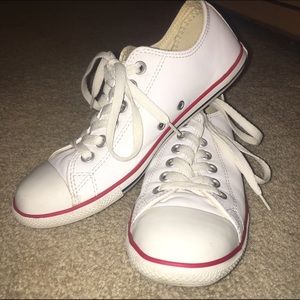 PRICE FIRM✨Converse Slim White Leather-Sz 7