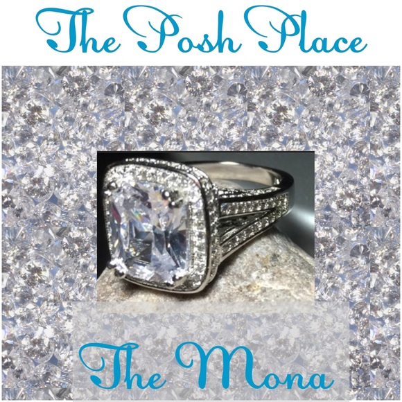 🥂White Sapphire 14kt White Gold🥂 - Picture 7 of 7