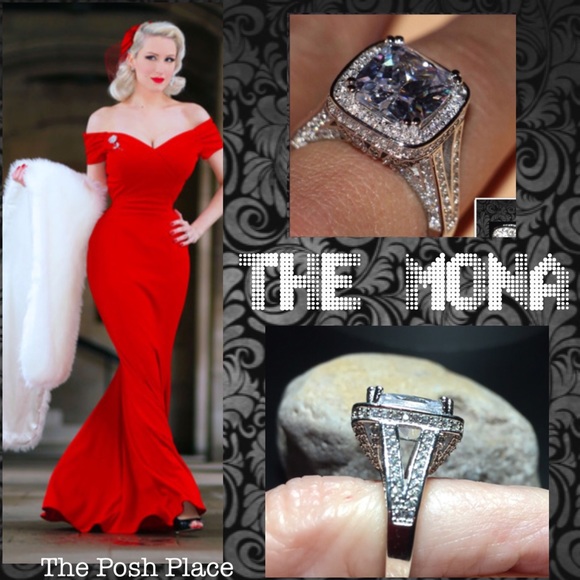 🥂White Sapphire 14kt White Gold🥂 - Picture 4 of 7