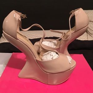 Nude Wedge Heel