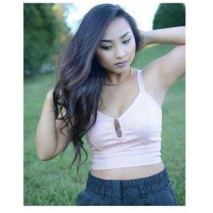 Light pink crop top
