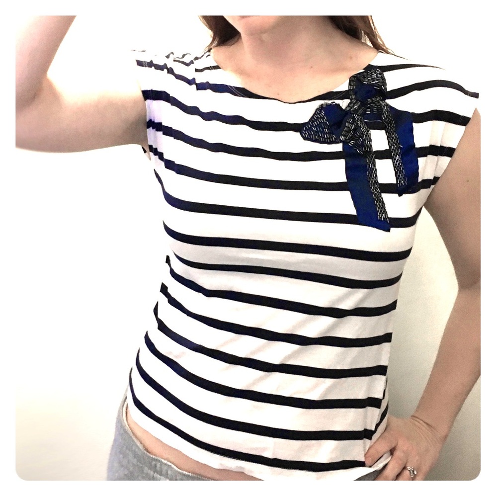 Striped Bow Shirt