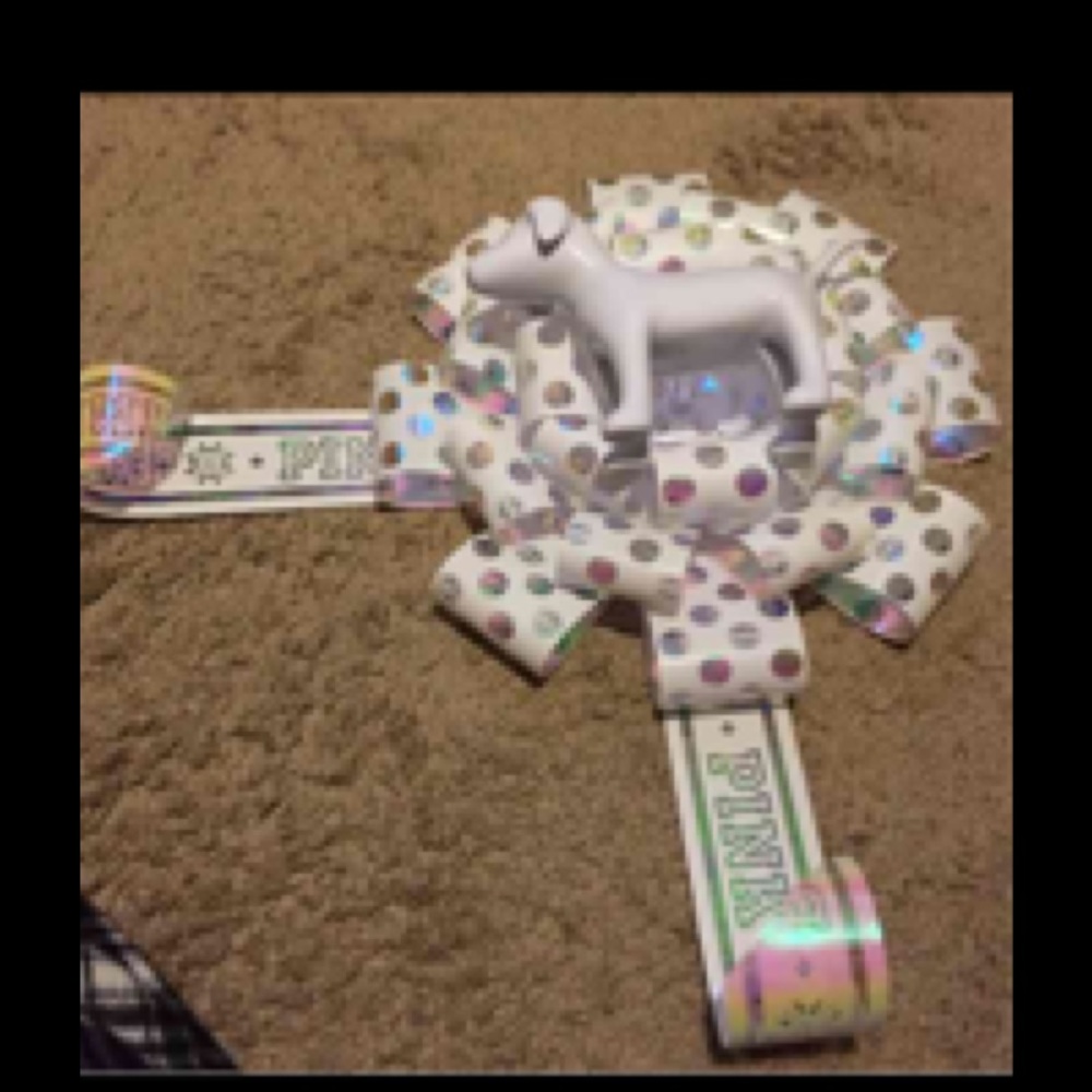 Victoria secret pink dog prop. Bow. Vs dog display