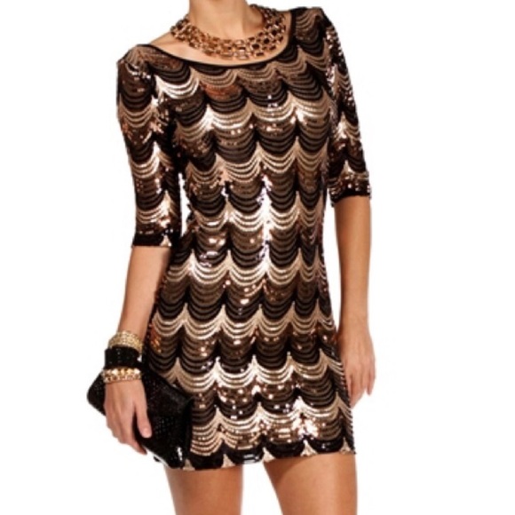 windsor black and gold dress