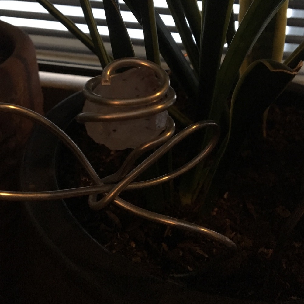 Amethyst Quartz Plant charm